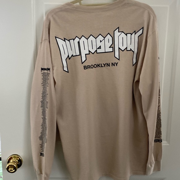 2016 Justin Bieber Purpose World Tour Brooklyn New York Long Sleeve Tee Shirt - Picture 8 of 9